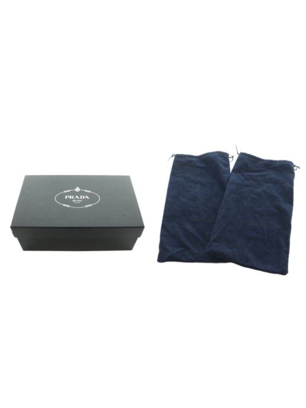 Prada Brushed Leather Loafers Moccasins Cowhide 6 Black - Picture 7 of 9